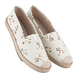 Espadrilles à vices de fleurs blanche 3
