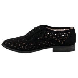Corina Chaussures ajourées avec un lien le noir 1