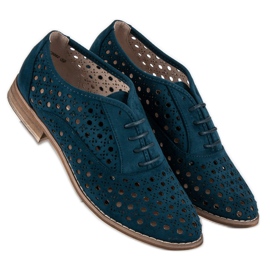 Corina Chaussures ajourées avec un lien bleu 1