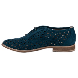 Corina Chaussures ajourées avec un lien bleu 3