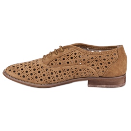 Corina Chaussures ajourées avec un lien brun 3