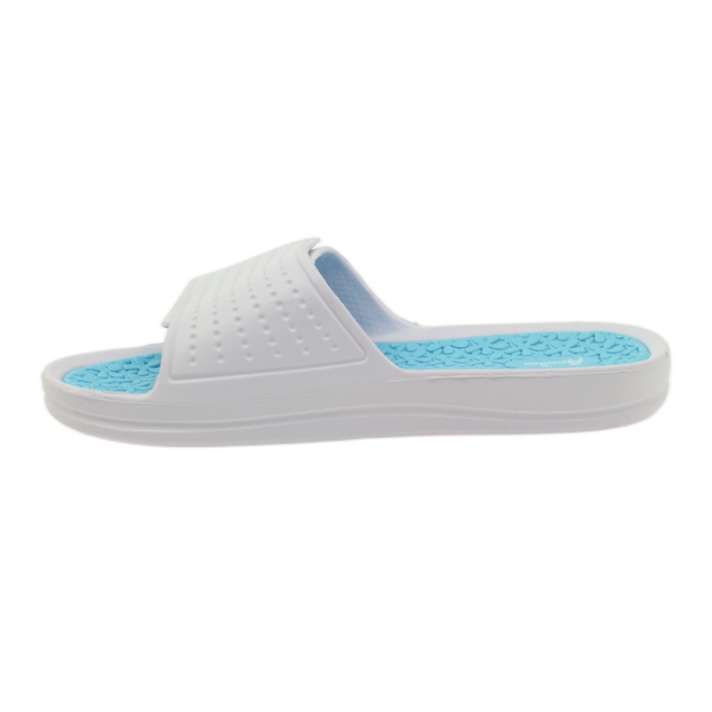 American Club Pantoufles de piscine américaines pour femmes blanche bleu 2 American Club Pantoufles de piscine américaines pour femmes blanche bleu 2