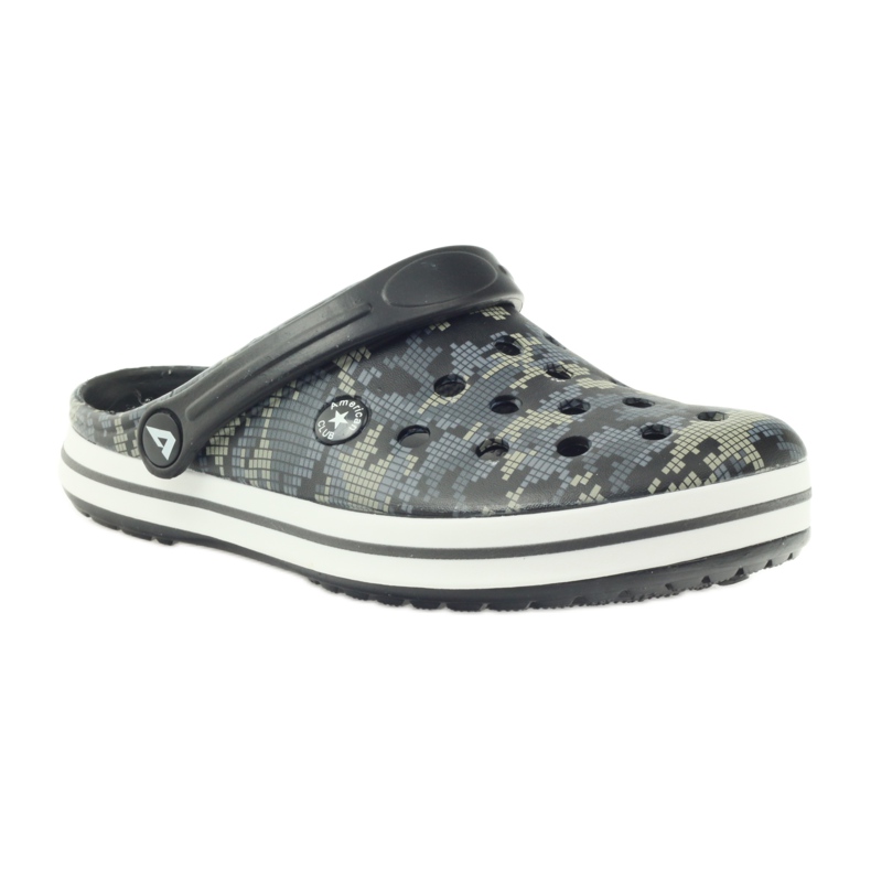 American Club Kroks clogsy pantoufles camo sandales noir gris vert 1