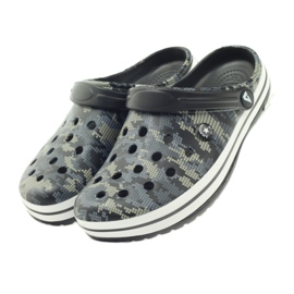 American Club Kroks clogsy pantoufles camo sandales noir gris vert 4