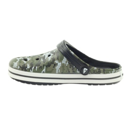 American Club Kroks clogsy pantoufles camo sandales blanc noir vert 2