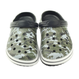 American Club Kroks clogsy pantoufles camo sandales blanc noir vert 3