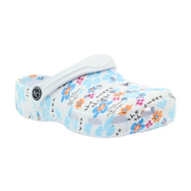 American Club Chaussons enfants crocs américains blanc bleu orange rose 1