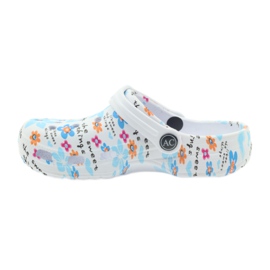 American Club Chaussons enfants crocs américains blanc bleu orange rose 2