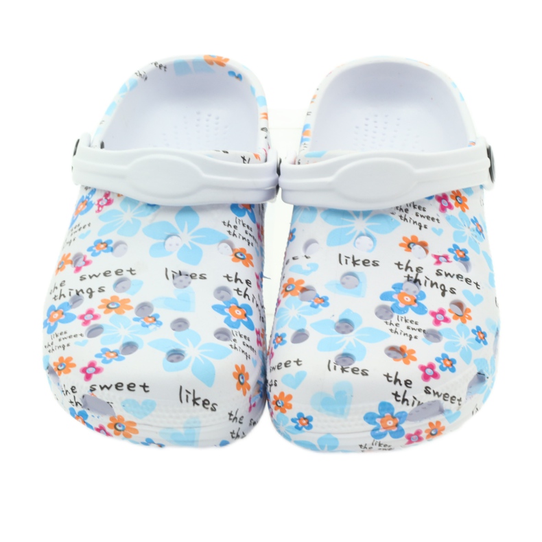 American Club Chaussons enfants crocs américains blanc bleu orange rose 3