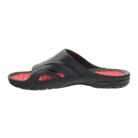 American Club Chaussons américains en mousse noir rouge 2