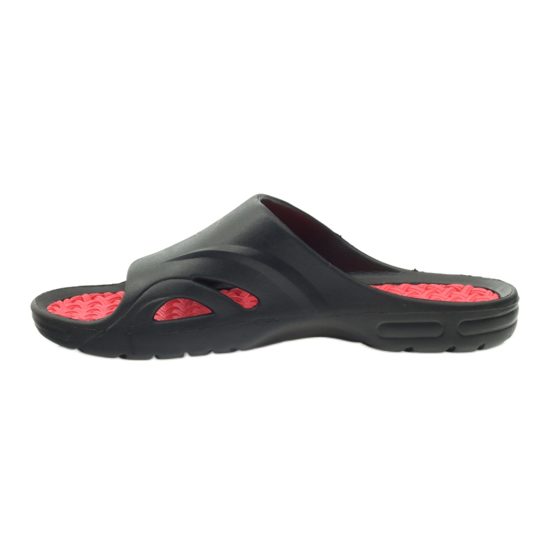 American Club Chaussons américains en mousse noir rouge 2