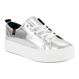 Vinceza Baskets mckeylor argentées gris 1