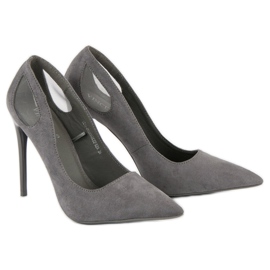Escarpins Vinceza en daim gris 5