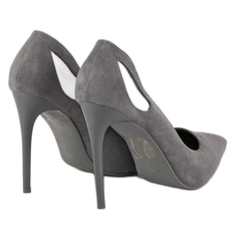 Escarpins Vinceza en daim gris 4
