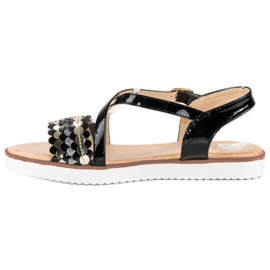 Sandales vices vernies le noir jaune 2