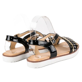 Sandales vices vernies le noir jaune 3