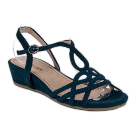 Corina Sandales d'été confortables bleu marine 1