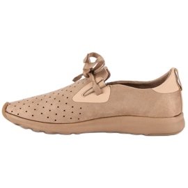 Kylie Slipons en daim ajouré brun 3