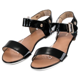 Sandales vices plates noires le noir 1