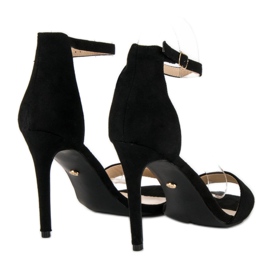 Seastar Sandales en daim sur un talon haut le noir 4