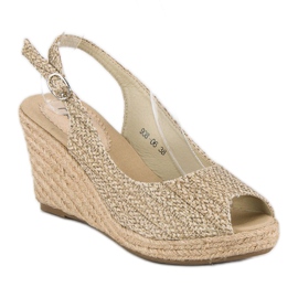 Espadrilles compensées beiges 3