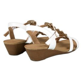 Sandales compensées blanches 1