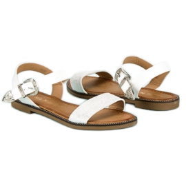Nio Nio Sandales plates confortables blanche 1