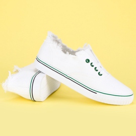 L&H Baskets nouées à la mode blanche 5