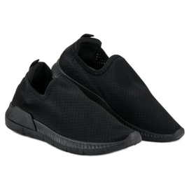 Chaussures de sport ajourées à enfiler le noir 2 Chaussures de sport ajourées à enfiler le noir 2
