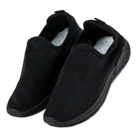 Chaussures de sport ajourées à enfiler noir 1