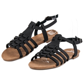 Sandales d'été confortables le noir 2