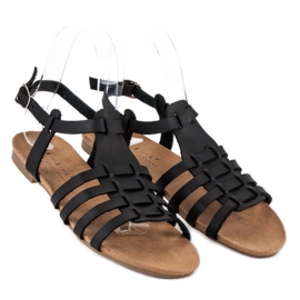 Sandales d'été confortables le noir 1