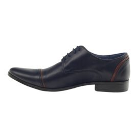Veni vici Chaussures en cuir formelles, bleu marine masculin 149 2