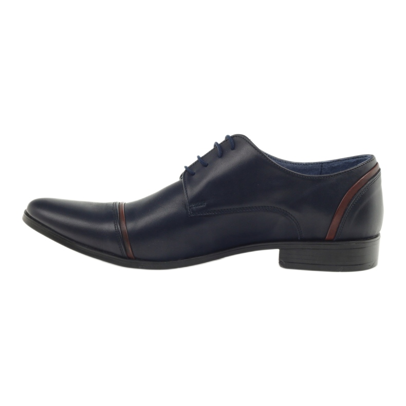 Veni vici Chaussures en cuir formelles, bleu marine masculin 149 2