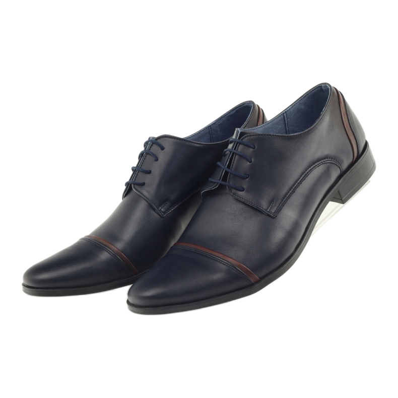 Veni vici Chaussures en cuir formelles, bleu marine masculin 149 4