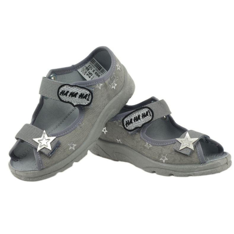 Sandales pour filles Befado 969y122 gris 3 Sandales pour filles Befado 969y122 gris 3