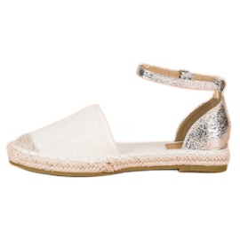 Nio Nio Espadrilles en dentelle blanc 1