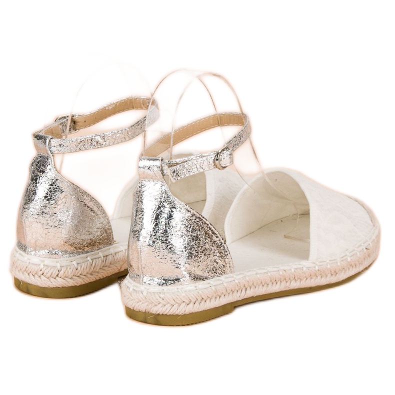 Nio Nio Espadrilles en dentelle blanche 2