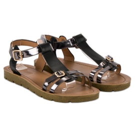 Sandales à boucles confortables le noir 4