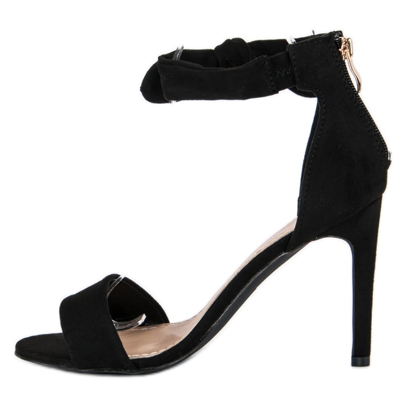 Bestelle Sandales zippées en daim le noir 1