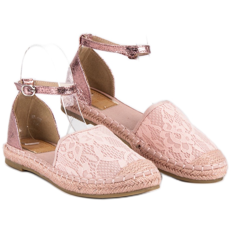 Nio Nio Espadrilles en dentelle rose 1 Nio Nio Espadrilles en dentelle rose 1
