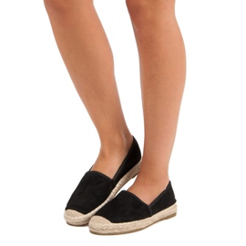 Bestelle Espadrilles noires ajourées le noir 1