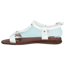 Super Mode Sandales blanches classiques 3