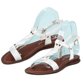Super Mode Sandales blanches classiques 4