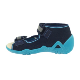 Chaussons sandales Befado, semelle intérieure en cuir bleu bleu marine 2