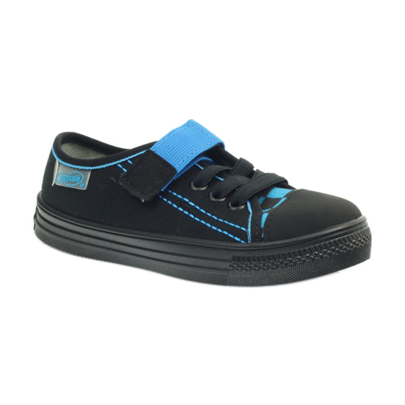 Baskets noires Befado 429x007 chaussons bleu 1