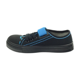 Baskets noires Befado 429x007 chaussons bleu 2