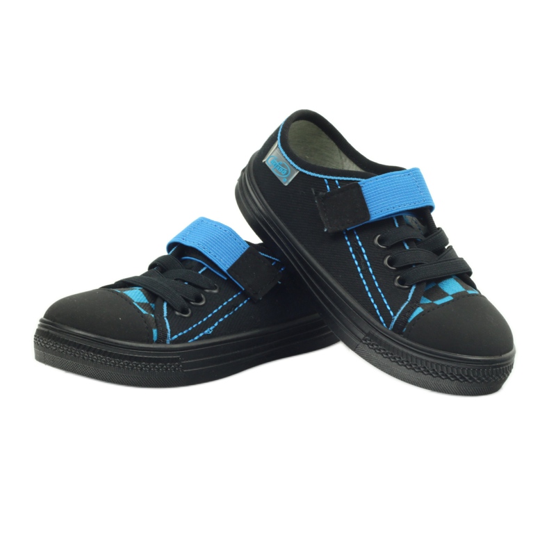 Baskets noires Befado 429x007 chaussons bleu 3