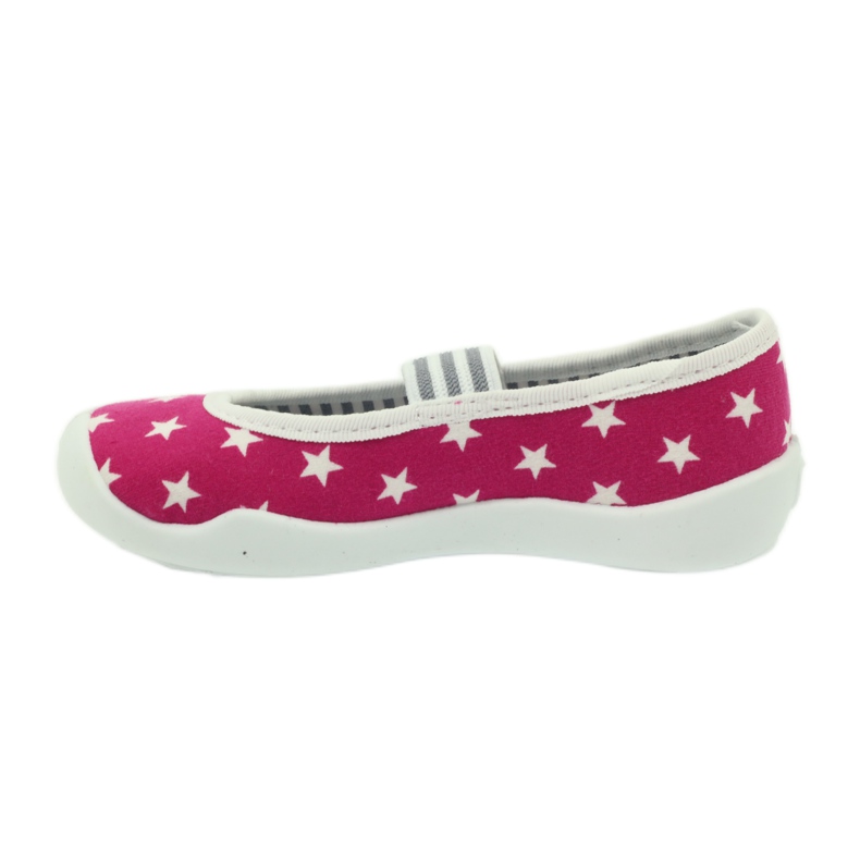 Befado chaussures pour enfants ballerines pantoufles 193x063 blanc rose 2