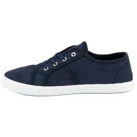 Baskets textiles bleues bleu marin 5